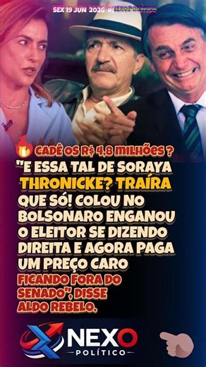 ALDO REBELO DISPARA CONTRA SORAYA: "LARGOU BOLSONARO E PODE PERDER O SENADO"