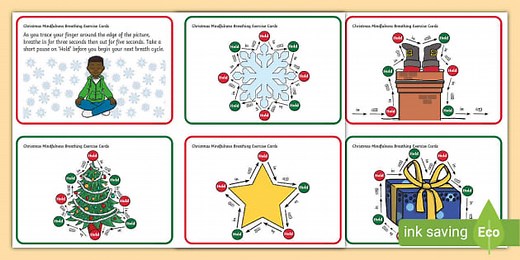 Christmas Mindfulness Breathing Exercise Cards