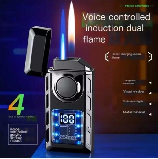 Voice Controlled and Touch Activate Gas and Usb Rechargeable Double Flame Lighter - Etsy