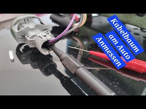 Kabelbaum Auto anmessen, anstechen der Leitungen. Isolationspiercing