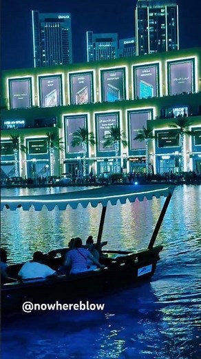 Stunning Nighttime Water Fountain Show at Burj Khalifa 💜💙