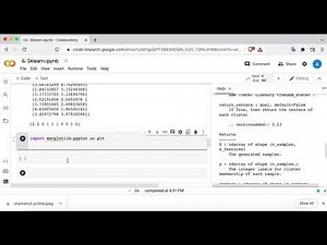 3. Scikit-learn for ML: make_blobs