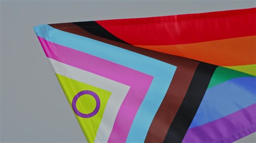 Progress pride flag with inclusive colors and patterns gently moving - Free Stock Video