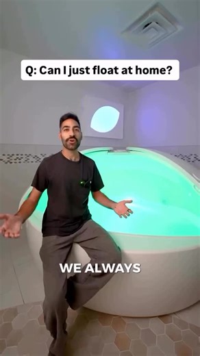 🤔 “Can I just float at home?” We get this question all the time — and Amir breaks down why floating in a float pod is nothing like a bathtub, pool, or even the ocean. Here’s what makes floating different 👇 🧂 Over 1,000 lbs of Epsom salt in just 10 inches of water 🌊 The ocean is about 3% salt — float pods are over 30% 🛟 You float effortlessly, like a cork (many people fall asleep!) 🌡️ Water heated to skin temperature so your body can’t tell where you end and the water begins 🔇 Reduced stim