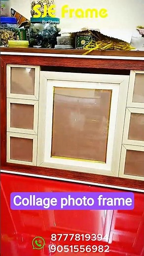 Modern 7 Photo Collage Layout Mixing 4x4 Squares & 8x10 Frames
