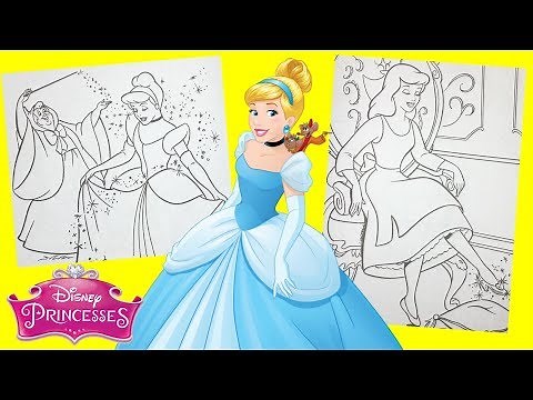 Disney Princess Cinderella & Fairy Godmother Coloring Pages - Activity for kids