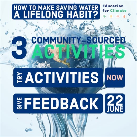 25 reactions | How to make saving water a lifelong habit? The #EducationForClimate community has chosen 3 activities to test in classrooms. Teachers, students, some time left at the end of the school year to try something fun and new? Try it & come: https://europa.eu/!jVWmrH #EUGREENWEEK | Erasmus+ | Facebook