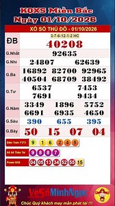 Northern Lottery, XSMB 10/01/2026, Live Lottery Results, Hanoi Lottery, Northern Lottery Results
