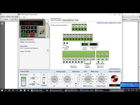 CONFIGURACIÓN DE PARÁMETROS EN SIMULADOR DE VARIADOR YASKAWA V1000
