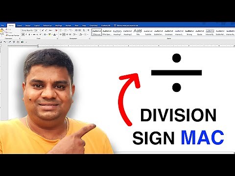 How To Insert Division Symbol In Word - [ MAC ]