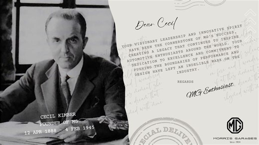 124K views · 100 reactions | When Cecil Kimber started the MG car company, little did he know that his passion for cars would transform into a legacy of more than 100 years and go across the continents to touch people's lives. On his birthday, here are some heartfelt letters written by the people who brought home the MG cars, and it became a part of their life's journey. #CecilKimber #LettersToCecil #BornInUK #MorrisGarages #MGMotorIndia | Morris Garages India | Facebook