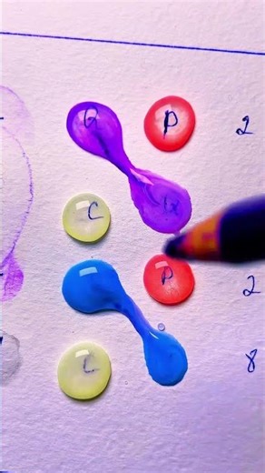 Fun Colors Water Drop🟣🔵🔴💦#shorts #colors #funny #mixing #games #satisfyingsounds #art #colorful