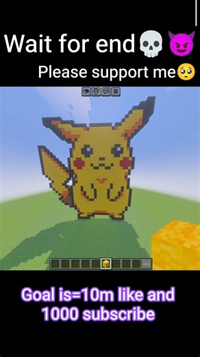 l Built a MASSIVE Pikachu in Minecraft! ⚡️💎 #shorts