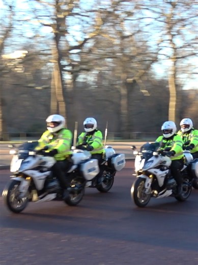 Metropolitan Police Special Escort Group Bikes in London