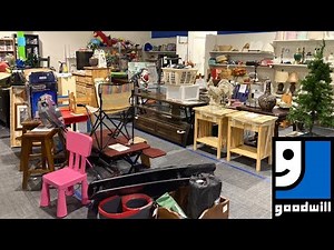 GOODWILL SHOP WITH ME FURNITURE SOFAS CHRISTMAS DECORATIONS KITCHENWARE SHOPPING STORE WALK THROUGH