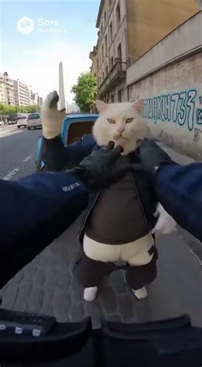 🚗 Gato manejando Fiat 600 de cartón: El video más gracioso de la policía