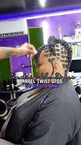 Creating Loc Styles • Barrel Twist Updo • Loc Styling Tutorial. #sixfigurestylist #sixfigureloctician #Sisterlocks #Microlocs #loctician #contentcreator #watchmework #retwist | Clutch N Loc