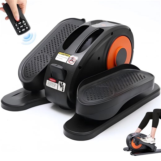 Open Box ALSO GO Under Desk Elliptical, Portable Elipse Leg Exerciser While Sitting for Senior, Mini Seated Elliptical Machine with Remote Control for Home Office