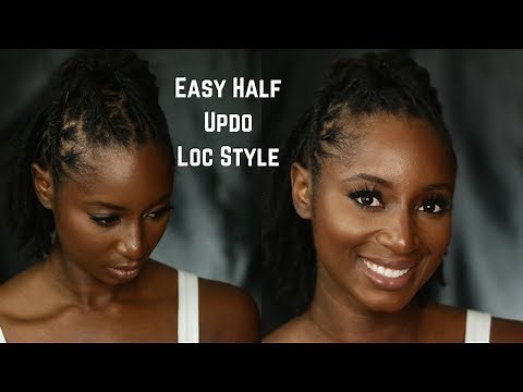 Easy Half Updo Loc Style | MRSBREAUXBODY