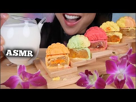 ASMR MOON CAKE SEASON IS HERE (SOFT STICKY EATING SOUNDS) LIGHT WHISPERS | SAS-ASMR