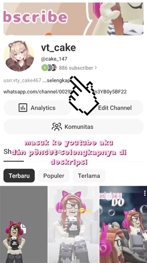 tutorial join saluran aku#vt_cake #roblox #masukberandayoutube #robloxedit #tutorial #saluranwa