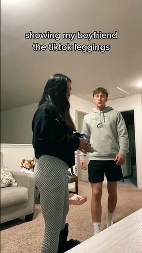 Showing my Boyfriend the TikTok leggings I Cute Couples #92