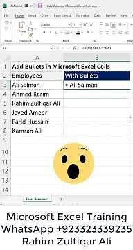 How to Add Bullets in Microsoft #Excel Cells? #shorts
