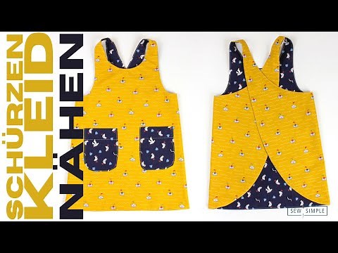 Schürzenkleid nähen: Wendeschürze für Kinder (mit Schnittmuster)