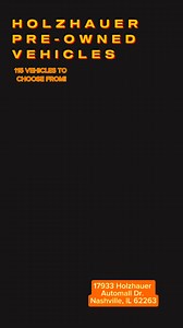 41 reactions | Holzhauer Auto - One of the best Auto Dealers in Southern IL⭐️ COME CHECK OUT OUR PRE-OWNED SELECTIONS✅ With over 115 vehicles to choose from — you’re bound to find your next dream vehicle!  17933 Holzhauer Automall Dr. Nashville, IL 62263 PRE-OWNED: https://www.holzhauers.com/used-inventory/index.htm #HolzhauerAuto #AutoDealer #PreOwnedDeals #SouthernIllinoisAuto | Holzhauer Auto & Motorsports Group | Facebook