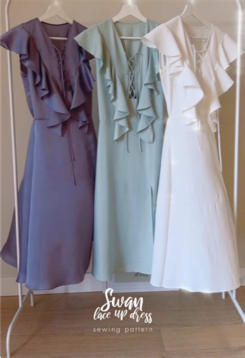 a delicate romantic sewing pattern 🦢