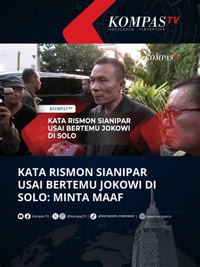 Tersangka kasus tudingan ijazah palsu Presiden ke-7, Joko Widodo (Jokowi), Rismon Hasiholan Sianipar mendatangi rumah Jokowi di Solo, Kamis (12/3/2026). Rismon menyebut kedatangannya untuk meminta maaf langsung kepada Jokowi. Selain minta maaf ke Jokowi, Rismon juga minta maaf ke publik perihal temuan terbarunya mengenai ijazah Jokowi. Tuliskan komentarmu dan dapatkan berita terkini lainnya di www.kompas.tv serta youtube.com/kompastv #SOROTKompasTV #TikTokBerita