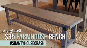 32K views · 388 reactions | Come see how we built our friend a matching bench for the farmhouse table for $35 in lumber! | Shanty2Chic | Facebook