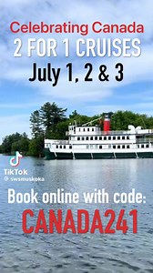 Join us for a spectacular Lake Muskoka sightseeing cruise and bring a friend for free! 🇨🇦July 1, 2 & 3🇨🇦 🇨🇦11:30am to 2pm & 2:30pm to 4pm Book online with code CANADA241 https://realmuskoka.com/muskoka-steamships/schedule-tickets/ | Muskoka Steamships & Discovery Centre