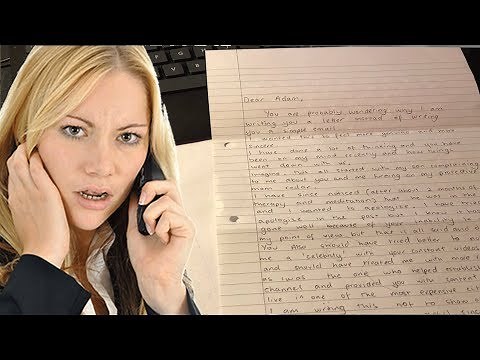 HACKERS MOM SENT ME A LETTER BY POST...