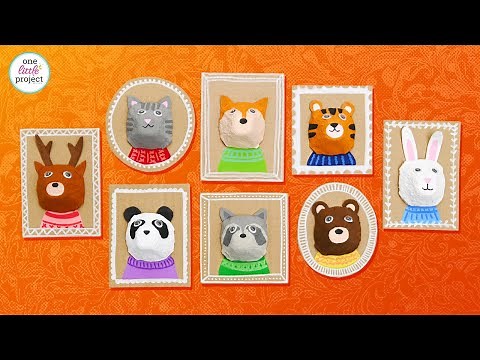 Egg Carton Animal Portraits - Easy Recycled Craft for Kids