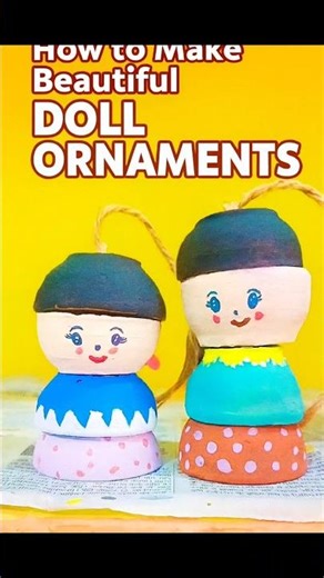 ☃️Cute DIY Mini Doll | Easy Art & Craft Idea 😍 #diy #craft #art #shorts