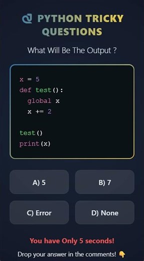 Python Tricky Question #10 🔥 | Global Variable Update 🤯 #shorts #Python