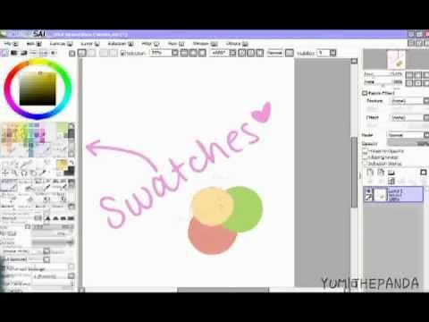SAI Paint Tool: The Swatches