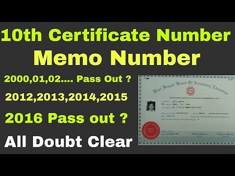 10th class ceritificate number for GDS | ssc memo number in 10th class certificate | WBBSE Pass out
