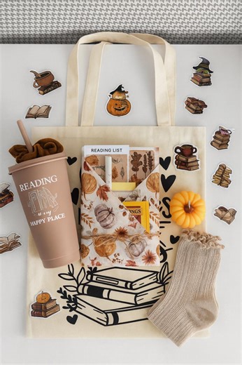 Fall Book Box • Blind Date With a Book • Cozy Autumn Gift • Candle   Tea   Socks • Personalized Genre Surprise - Etsy