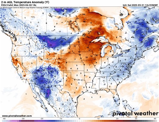 6.3K views · 68 reactions | It looks like above normal temperatures for the Eastern US in June will be few and far between based on the latest European model. The +PNA pattern prevails | Mark Margavage's Weather Discussion Page | Facebook