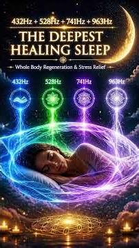 432Hz + 528Hz + 741Hz + 963Hz | The DEEPEST Healing Sleep 🌙 Whole Body Regeneration & Stress Relief