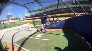 Adrian Gonzalez in the cage. #DodgersBP | Los Angeles Dodgers