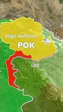 The Real Map of Jammu & Kashmir! | POK, Siachen Glacier, Aksai Chin and LAC, LOC 🇮🇳 #jammukashmir