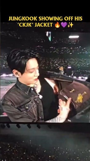 JUNGKOOK SHOWING OFF HIS CKJK JACKET 😭💜✨ | BTS CONCERT AT LAS VEGAS 2026 #jungkook #calvinklein