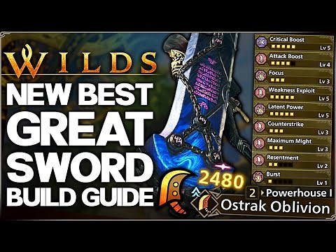 Monster Hunter Wilds - New Best OP Great Sword Build - Highest Damage Possible Title Update 4 Guide!