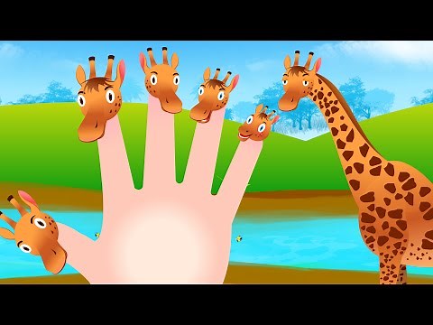 Giraffe Finger Family | Nursery Rhymes | Videos for Children | Kids Songs