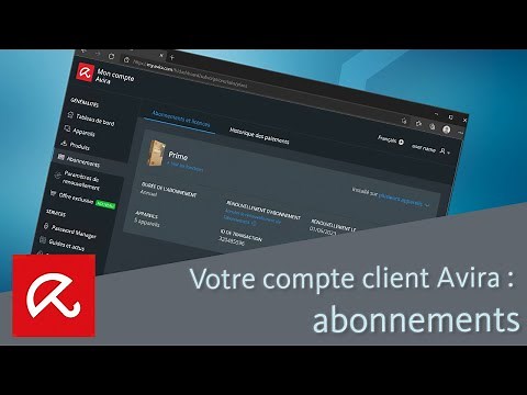 Votre compte client Avira : abonnements
