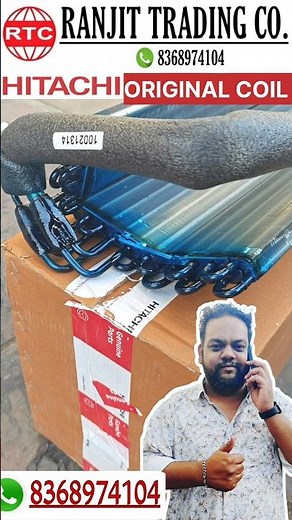 Hitachi Split AC Indoor Cooling Coil #coolingcoil #split #ac #coppercoil #hitachi #original #coating