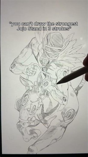 i tried drawing the strongest jojo stand in 3 strokes